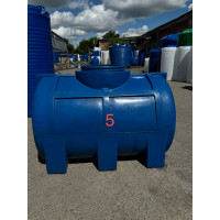 Лот №5 Емкость горизонтальная 350 л синяя (107 см×71 см×71 см)